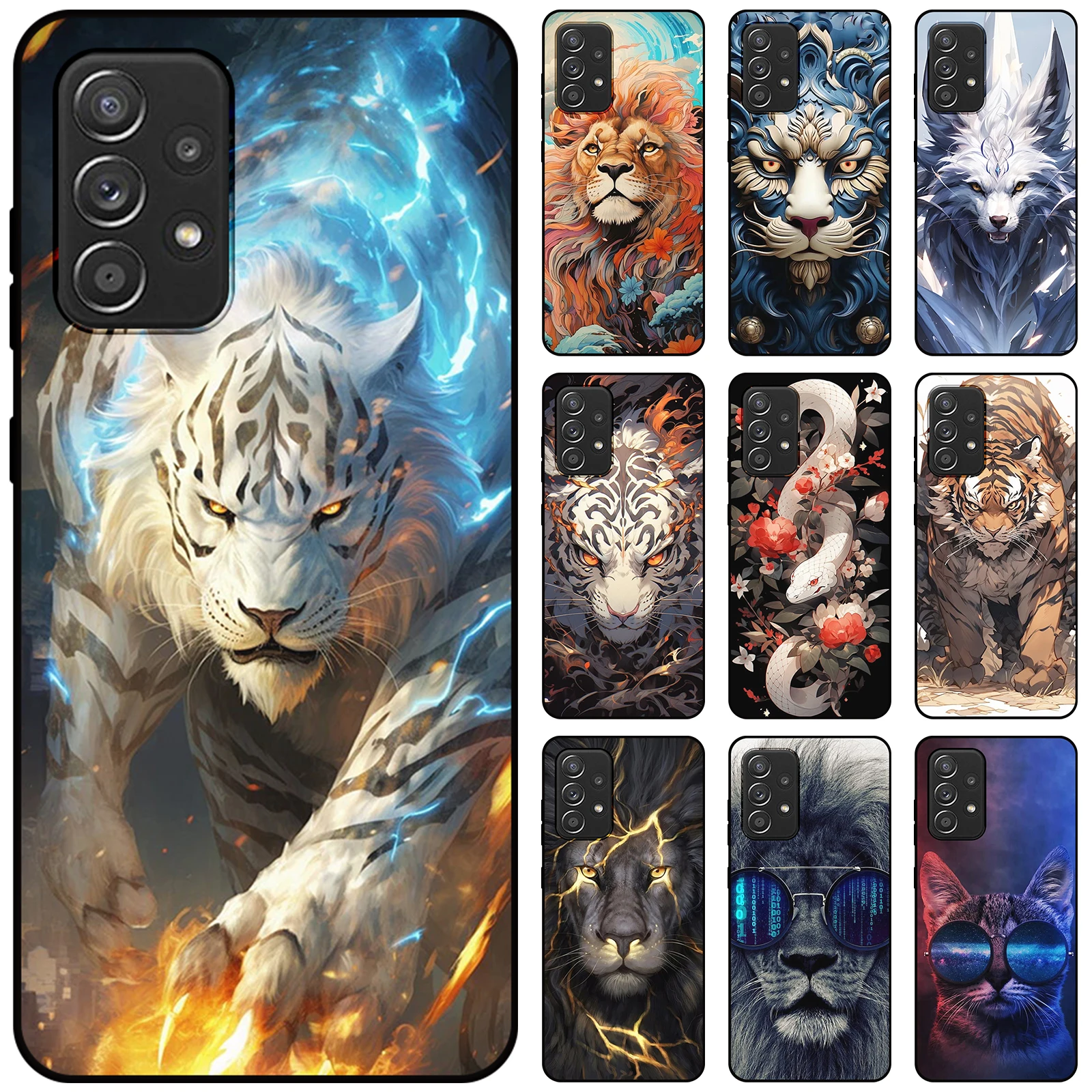 Custodia Per Oppo Realme Gt Neo Neo3 Neo2T Gt2 Neo2 9 9I Flash Explorer Master Pro Plus 5G Cute Cat Tiger Lion Fox Pattern Tpu Cover