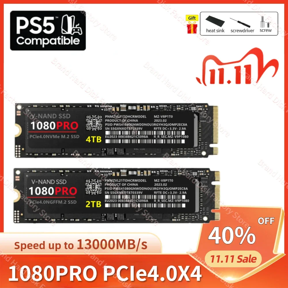 

SSD NVMe M2 2TB 1TB 4TB 990pro Internal Ssd Sata Solid State Hard Drive M.2 PCIe 4.0x4 2280 SSD Disk for PS5 Laptop PC Desktop