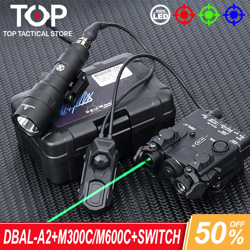 Airsoft WADSN DBAl A2 táctico puntero láser puntero rojo verde punto