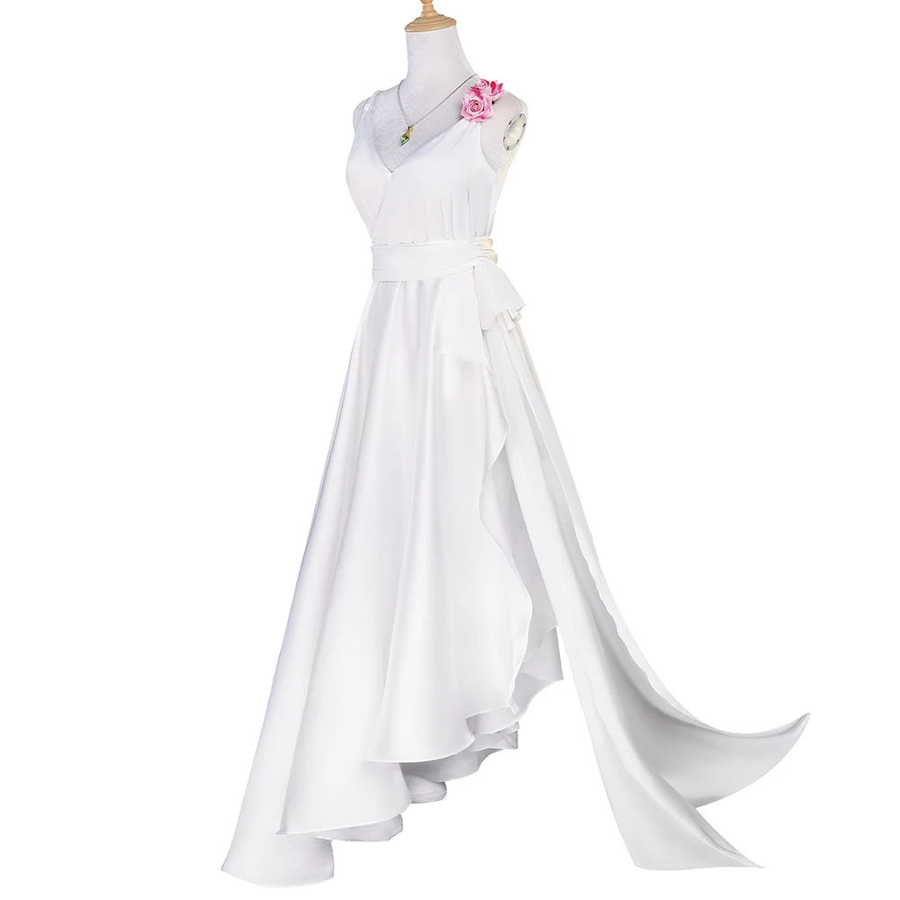 Re:Zero - Starting Life in Another World-Inspired Emilia Wedding Dress Cosplay Costume for Women