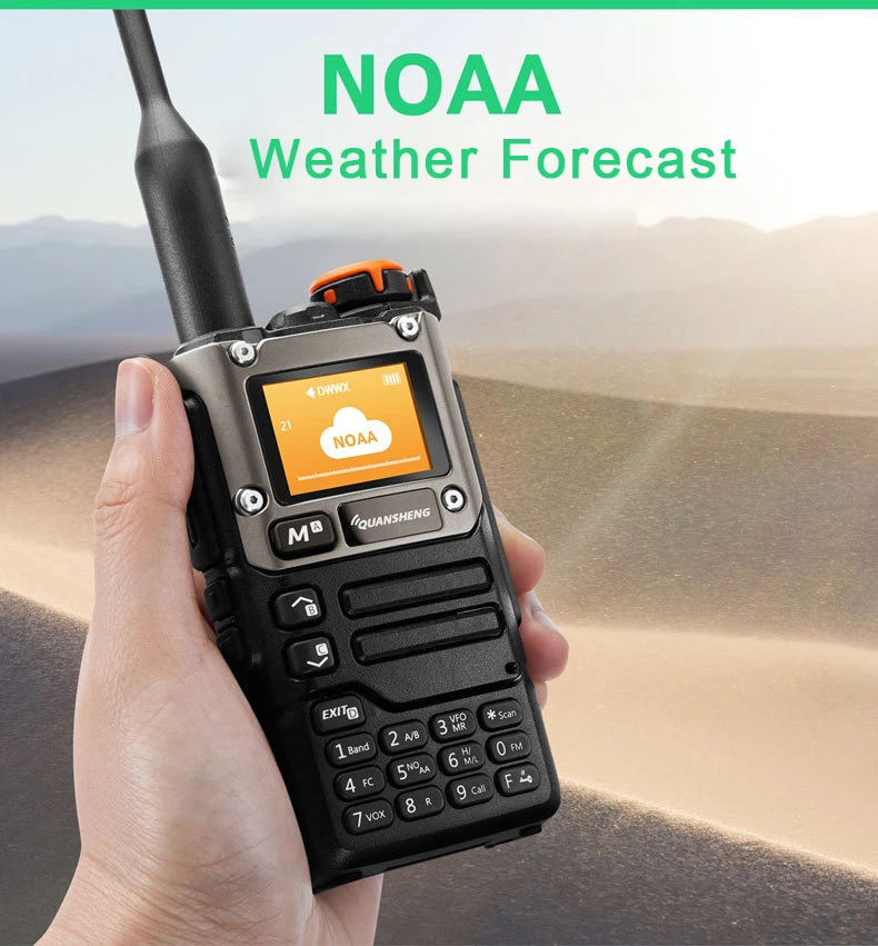 Quansheng UV-K6 Two Way Radio 5W Air Band Radio Tyep C Charge UHF VHF DTMF FM Scrambler NOAA Wireless Frequency CB Radio