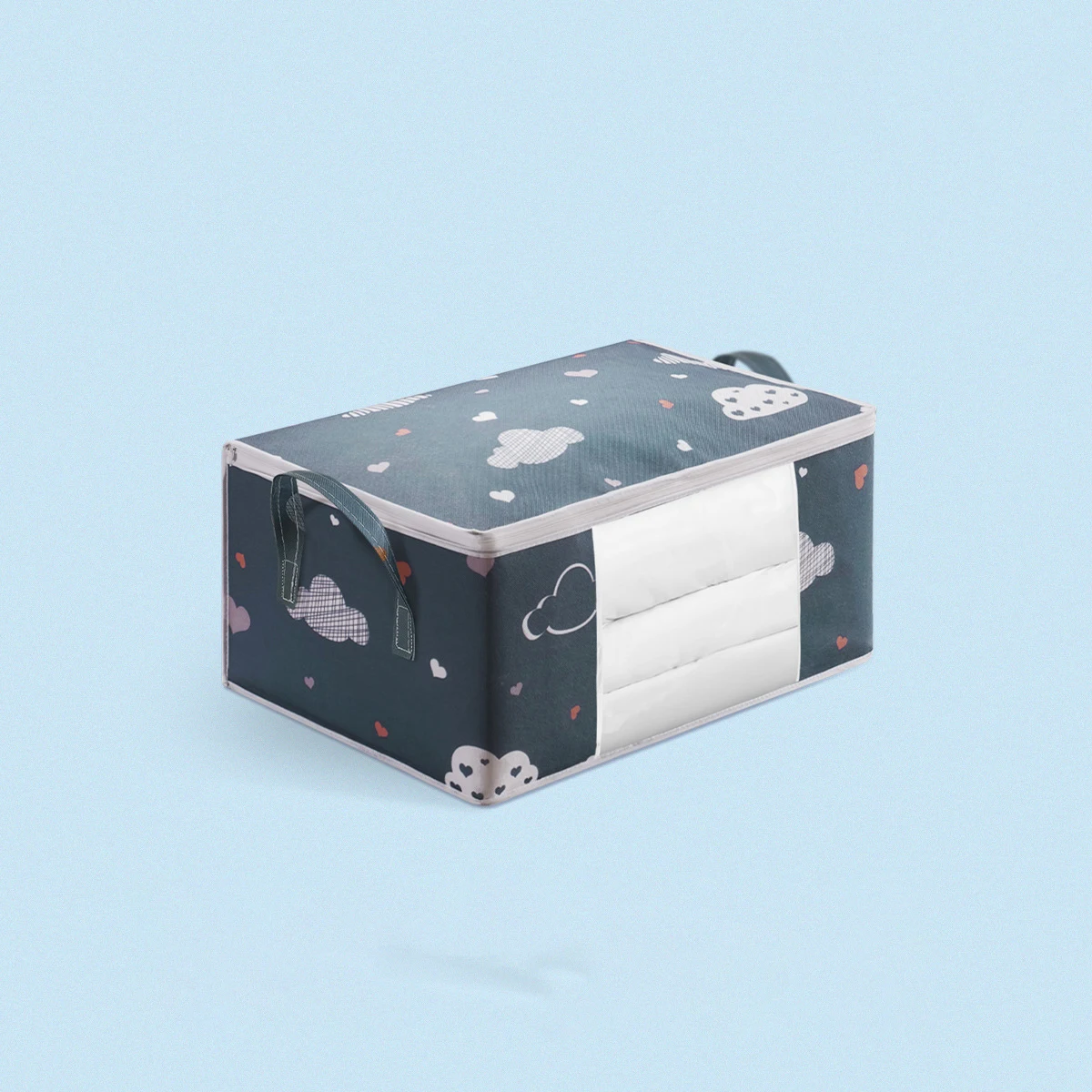 Quilt Storage Bag Clothes Blanket Closet Sweater Foldable Organizer Box Durable Cartoon Print Winter Clothes Cabinet Organizer