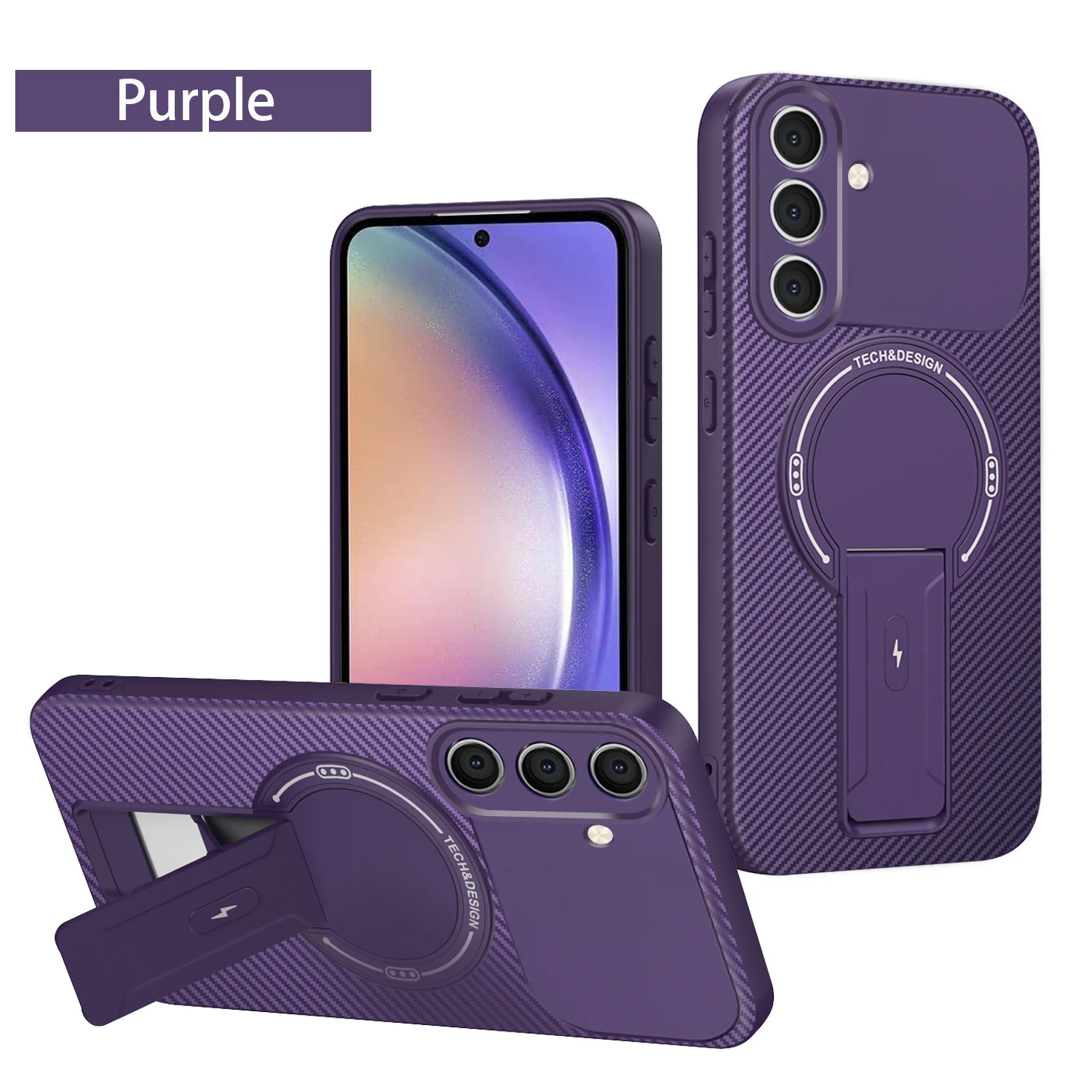 Universal Magnetic Mounting Phone Case Cover with Protective Back Design