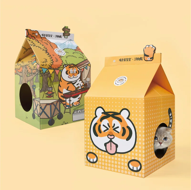 

Corrugated Paper Cat Claw Board, Fat Tiger Milk Box, Scratch Board, Corrugated Paper, Pet Supplies