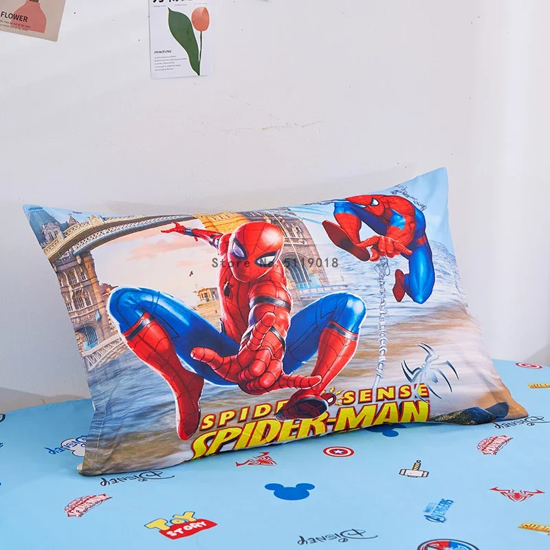Diseny New Cartoon Spiderman Bedding Set Single Size Boy's Duvet Cover Child Bedroom Decor for Boy Gift 5