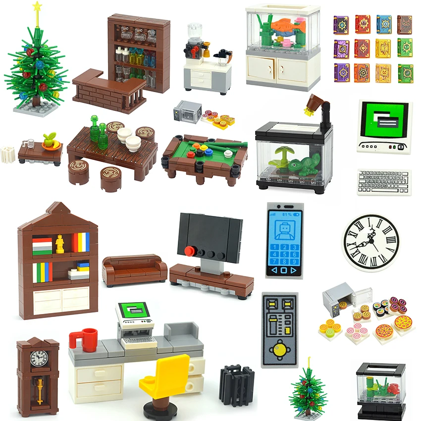 Creative Building Block Furniture and Accessories Set