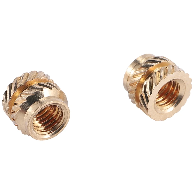 100Pcs M3 Thread Knurled Brass Threaded Heat Set Heat Resistant Insert Embedment Nut M3X5X4 For 3D Printer Voron 2.4 Etc heat set inserts