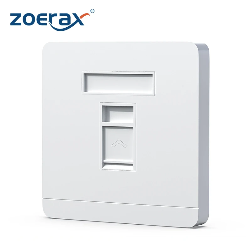 ZoeRax – plaque frontale pour câble Ethernet, 1 Port, Double prise