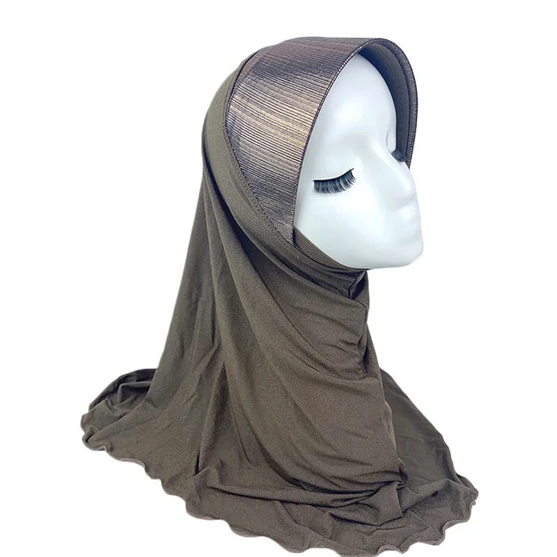 

Instant Hijabs Jersey Veil Hijab Cap Scarf For Muslim Women Shawl Stretchy Women's Hijabs Scarves Headscarf Islamic Woman Turban