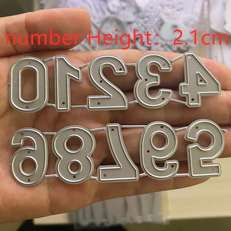 

0-9 Numeral Metal Cut Dies Stencils for Scrapbooking Stamp/Photo Album Decorative Embossing DIY Paper Cards
