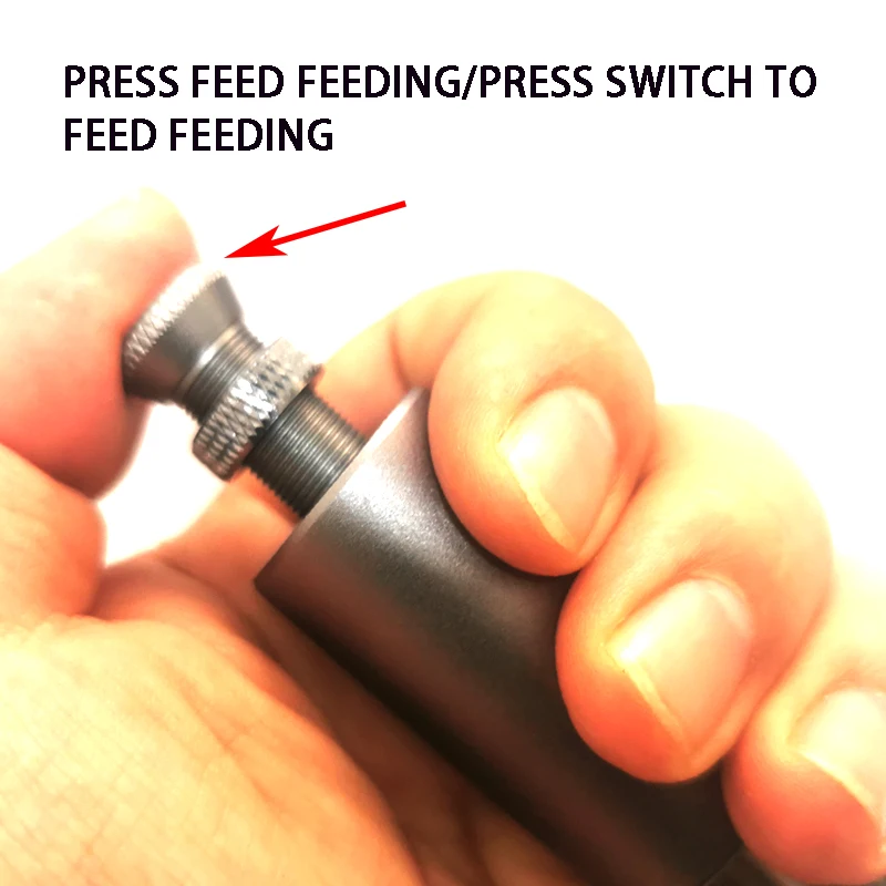 Fish Feeder Handheld Finger Pressure Aluminum Alloy DIY Feeder Mini Small Batch Fish Quantitative