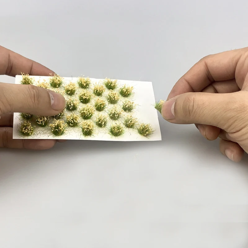 시뮬레이션 소형 잔디 클러스터 모델 부시 식물 재료 Diy 빌딩 모래 테이블 장면 레이아웃 디오라마 키트 1Box