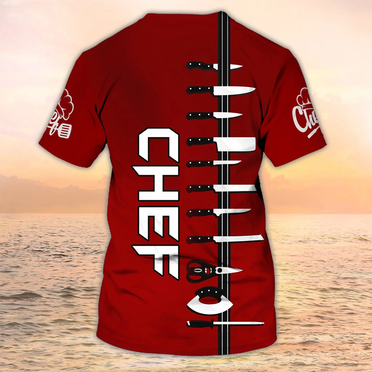 PLstar Cosmos Neueste Sommer männer T-shirt Personalisierte Name Chef 3D Gedruckt t-shirt Unisex Casual T-shirt Chef Uniformen DW119 – Detail 30