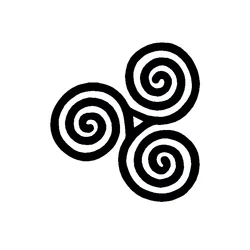 Celtic Triskele Vinyl Car Decal - Pagan Wiccan New Age Design Sticker for 18x17 cm (Black)