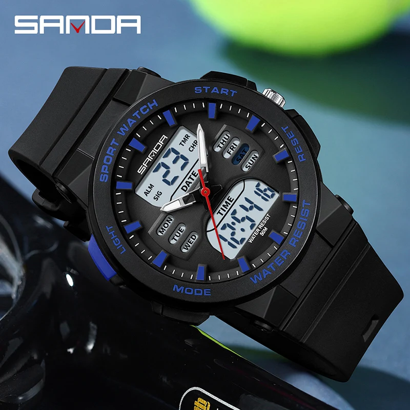 SANDA Women's Fashion LED Digital Sport Watch - Waterproof Casual Quartz Timepiece