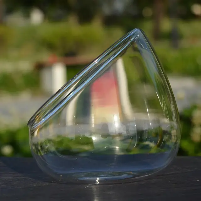 Slant Cut Bowl Glass Vase Plant Vase Micro Landscaping Container Mini Candy Bowl Jar Glass Terrarium Bowl for Decoration