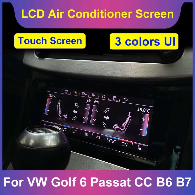 

Air Conditioning Climate Control Touch Screen PQ For VW Golf 6 Passat CC B6 B7 AC Temperature Panel Board LCD Digital