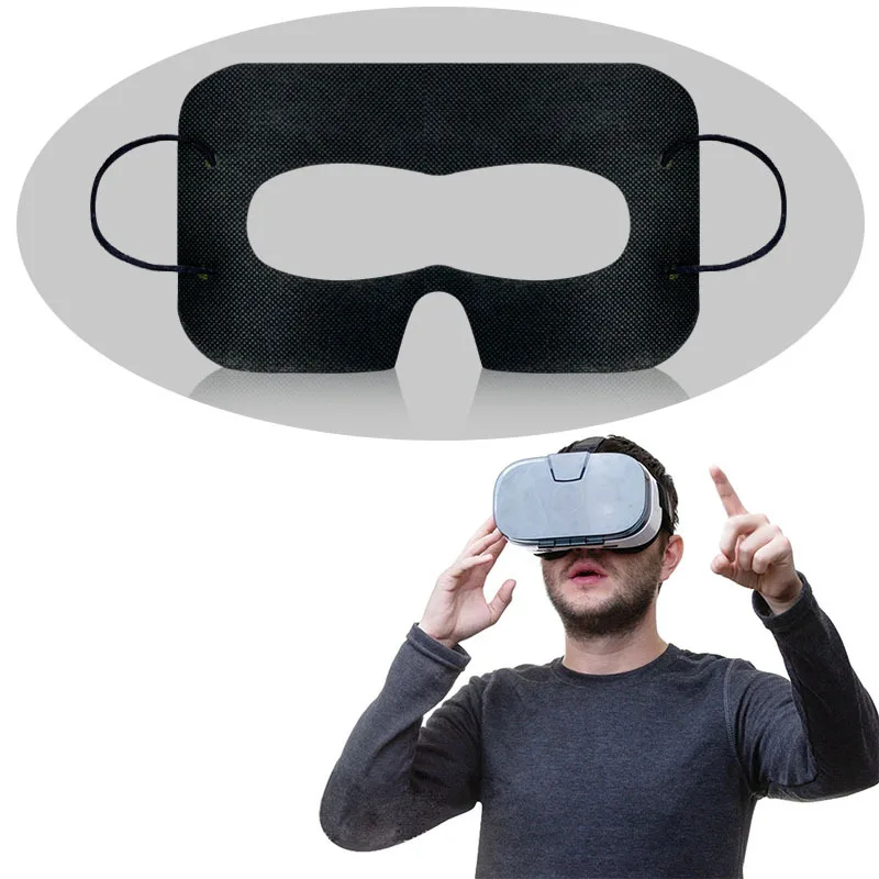 100 Pack VR Eye Mask Cover Hygiene Disposable Eye Mask Sweat Breathable Face Protection Non-woven Fabrics For Oculus Quest 2