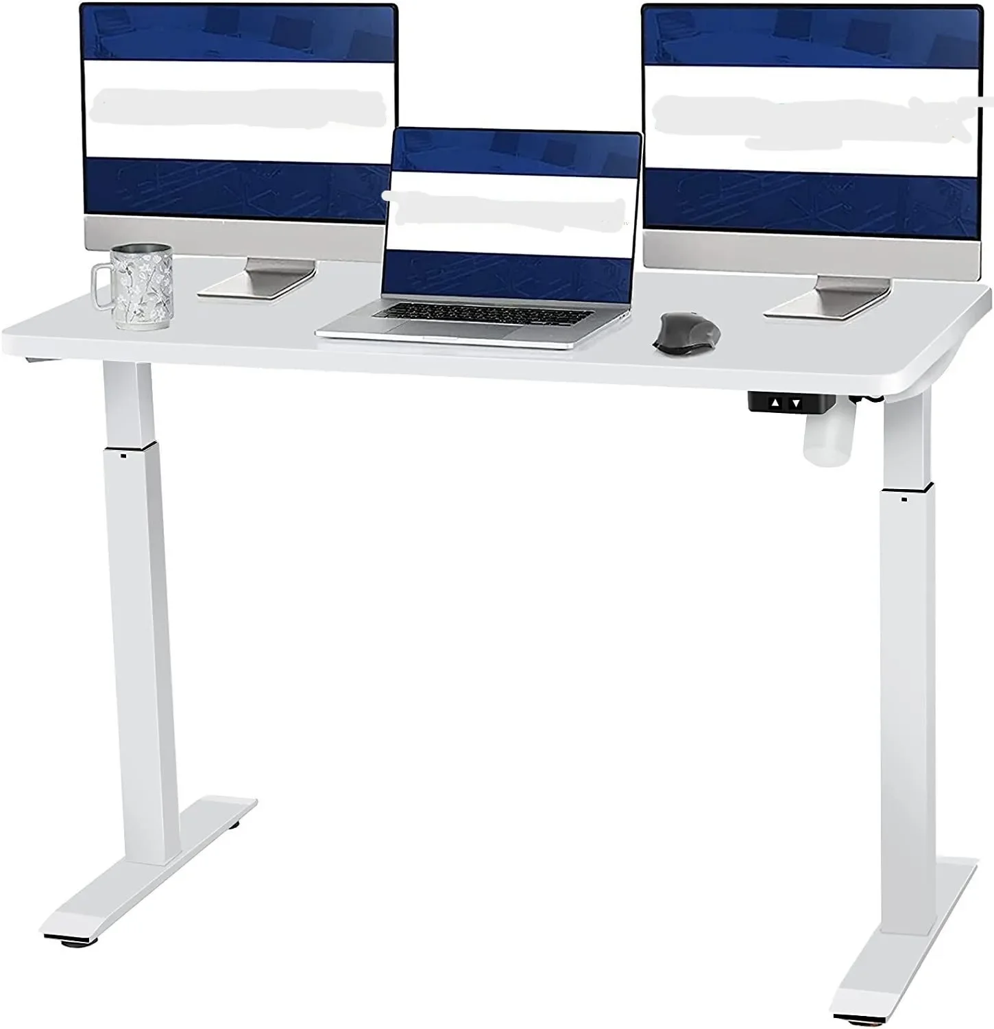 Whole Piece  Standing Desk, 48 x 24 Inches Height Adjustable Desk, Sit Stand Desk Home Office Desks - White