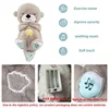 Cute Breathing Otter Soothing Plush Teddy Bear Sleep Doll Snuggle Buddy Gift 
toys with light Rhythmic Dolls for baby newborn 2