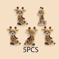 Elegant 3D Giraffe Silicone Bead Set for DIY Jewelry and Accessories (Giraffe5pcs)