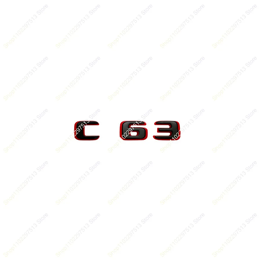 Sleek Black and Red Decorative Car Emblem Sticker with Silver Accents
