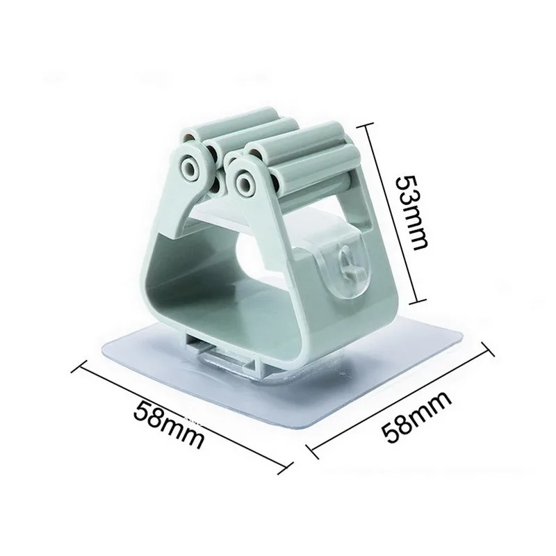 2/4Pc Self-Adhesive Hooks Wall Mounted Mop Holder For Bathroom Storage Towel Rack Punch-free Bathroom Suction Hanging Clip Hooks