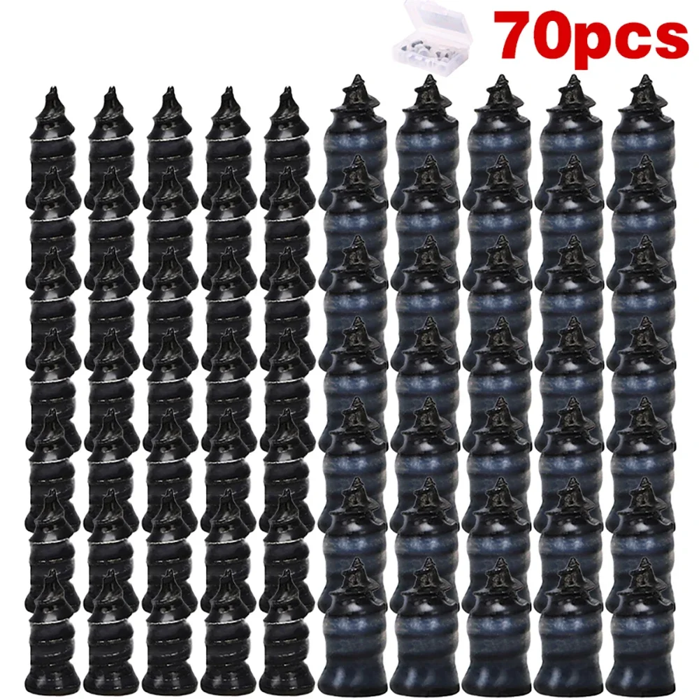 Car motorcycle vacuum tyre repair nails 10/20/30/70PCS universal tire screw tubeless repair tools accessories kit