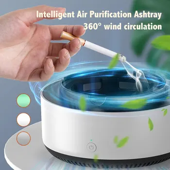 Smart Ashtray Air Purifier,Remove Secondhand Smoke and Tobacco Odor Instantly,Batteries Not Included, Ring Aromatherapy Tablets 1