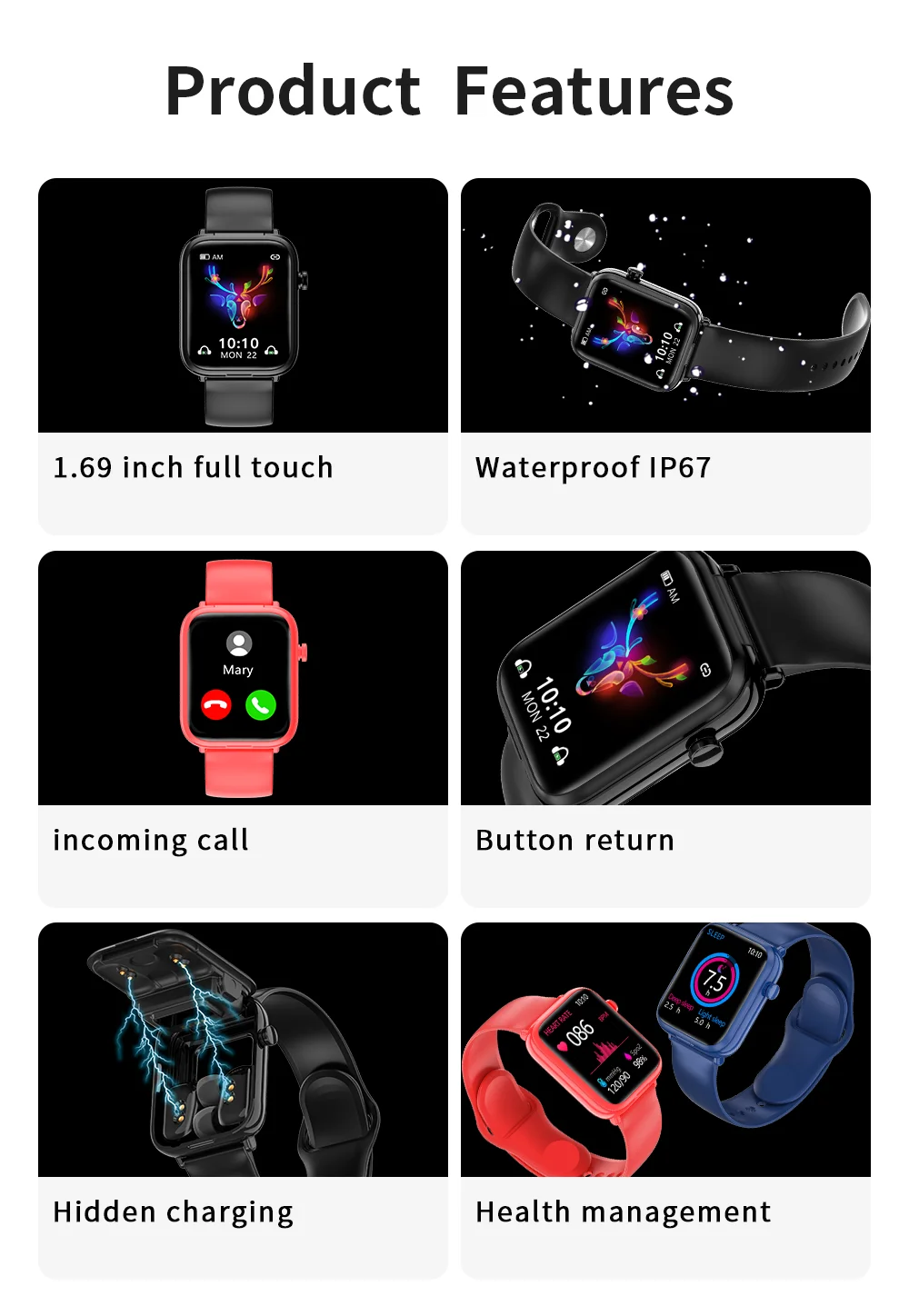 Smart Watch X8 TWS Bluetooth Earphone 2In1 Heart Rate Blood Pressure Monitor Sport Smartwatch Fitness Clock for Android IOS