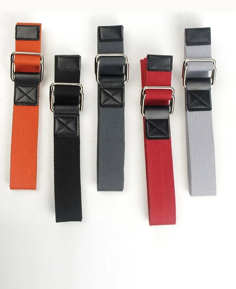 Men's Belt Trend Double Loop Buckle Canvas Women's with Cargo Outdoor Sports Jeans Suit Pants Black White Orange Red Blue Belt