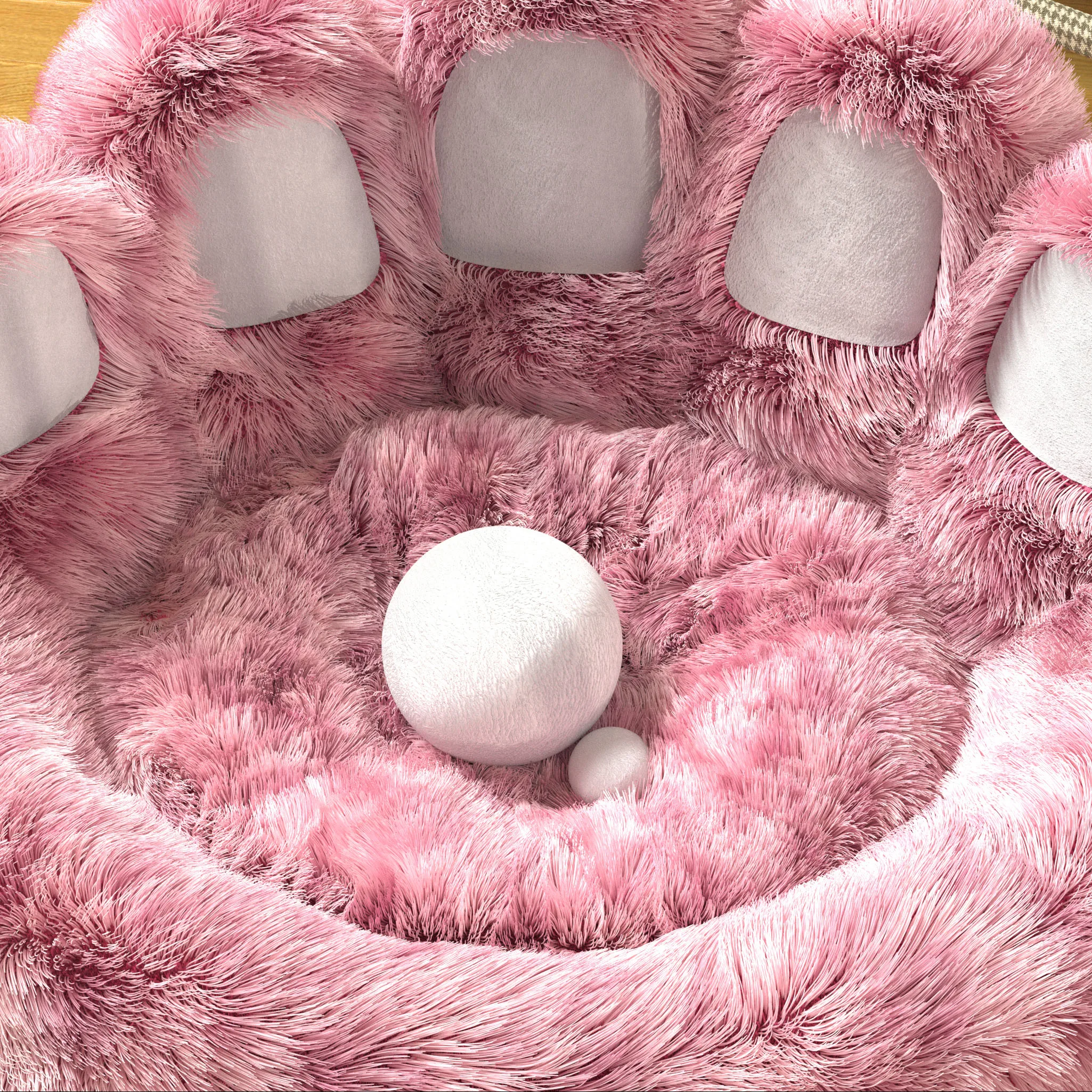 Plush Donut Dog Bed, Washable, Warm, Portable - Cat & Dog