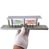 29*5.3*7.2cm Simulation Railway Platform Bus Stop Bus Station DIY Model Making Assembled Plastic Toys Kids' Birthday Gift 1Set 2