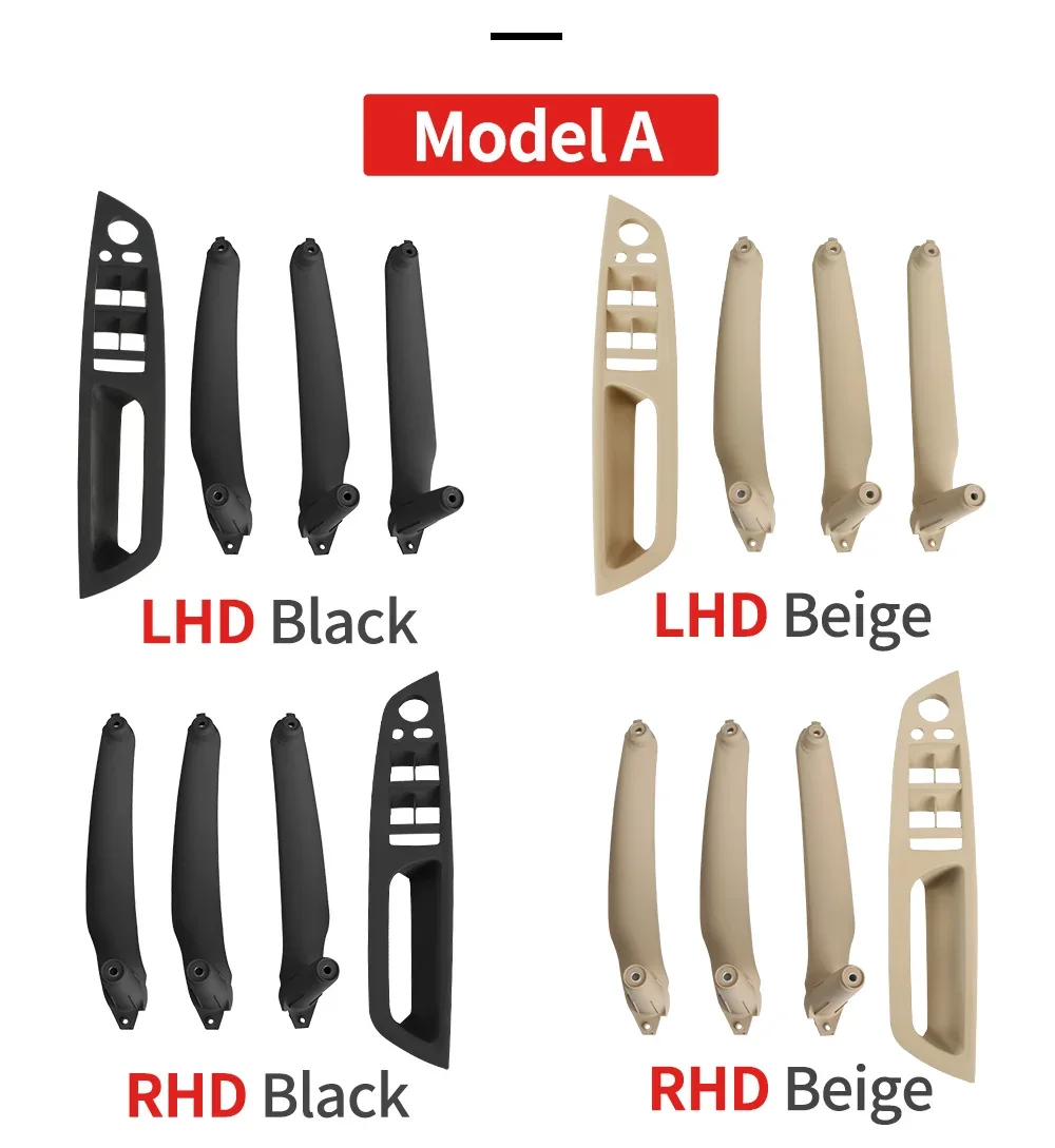 LHD RHD 4Pcs Auto Innen Türgriff Innen Panel Pull Trim Abdeckung Griff Set Armlehne Ersatz Für BMW E70 e71 E72 X5 X6 – Detail 3