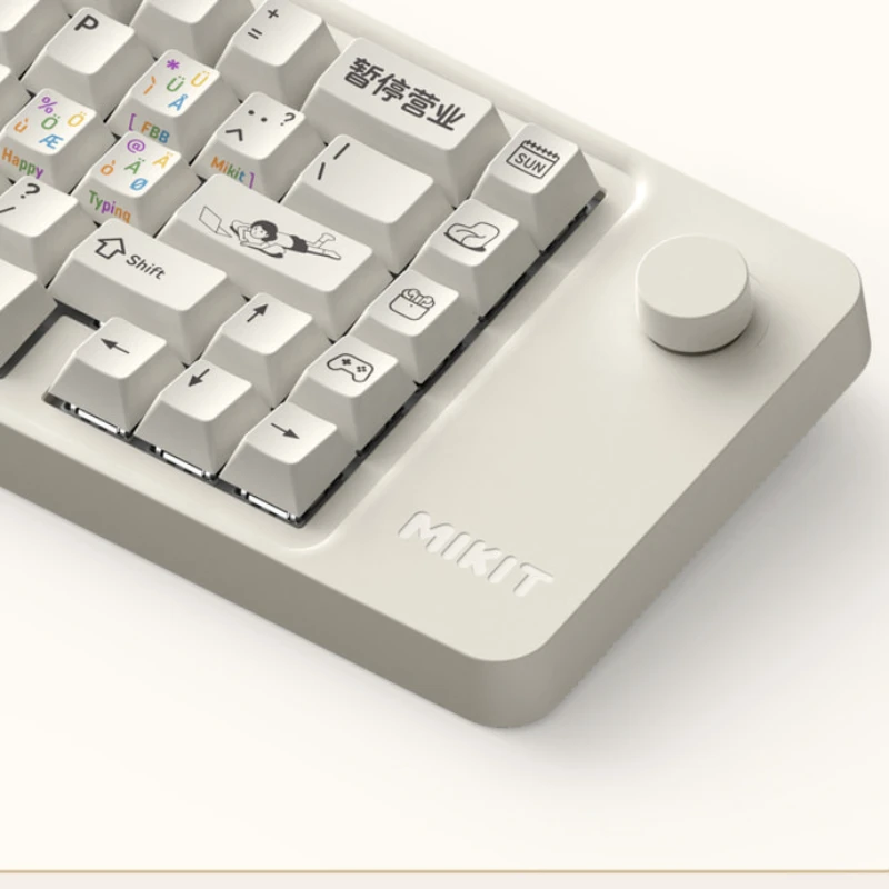 Suspender-teclado Mecânico sem Fio para Meninas Teclado para Jogos de Escritório Hotswap Tri-mode Junta Rgb Botão Embutido Tema de Negócios - Imagem 6