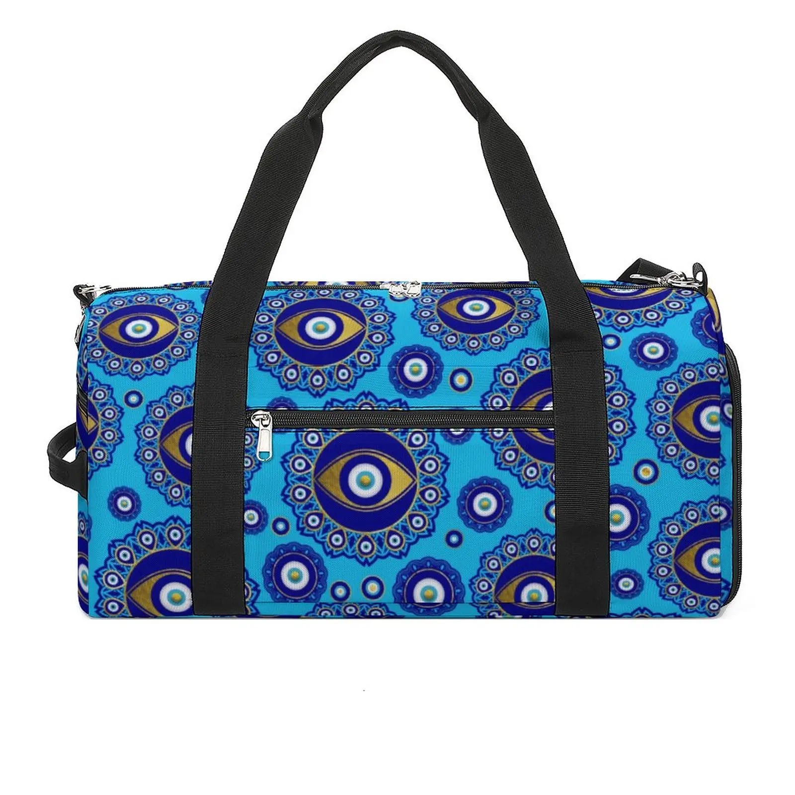 

Evil Eye Charm Gym Bag Greek Mati Print Oxford Sports Bags Gym Accessories Travel Training Design Handbag Vintage Fitness Bag