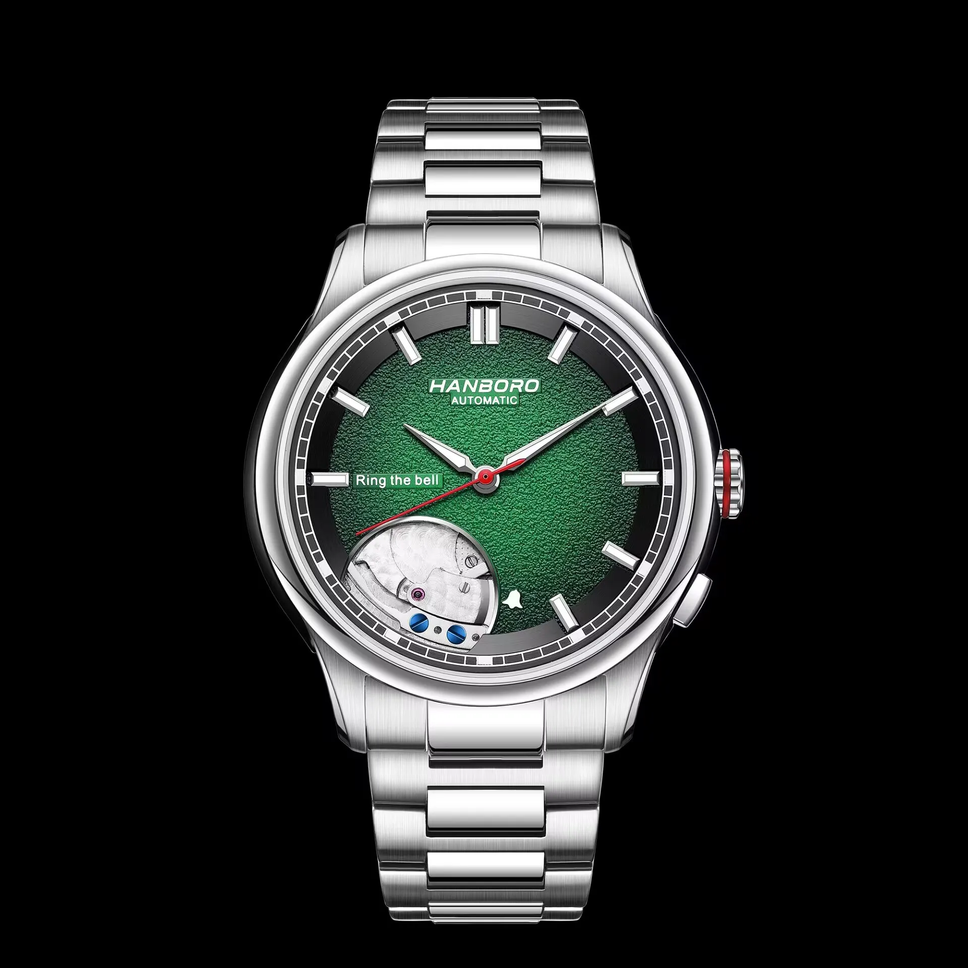 HANBORO Men Automatic Watch Alarm Mechanical