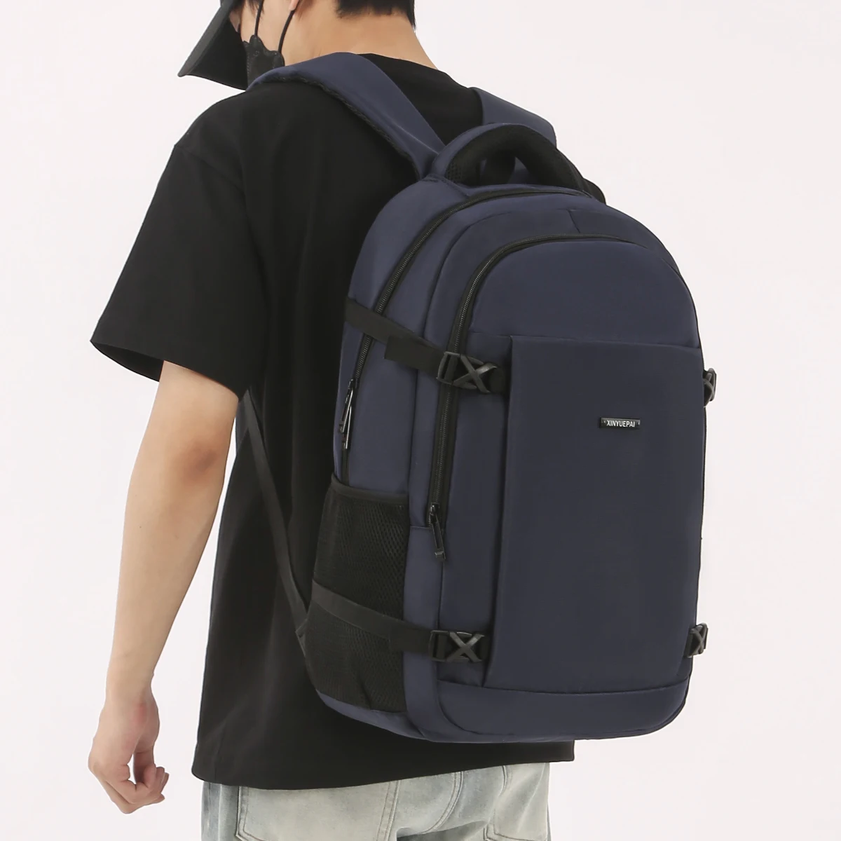 Backpack Men's Large Capacity Nylon Business Travel Bag Fashion Trend School Bag Casual 15inch Computer Backpack Student Class Boarding