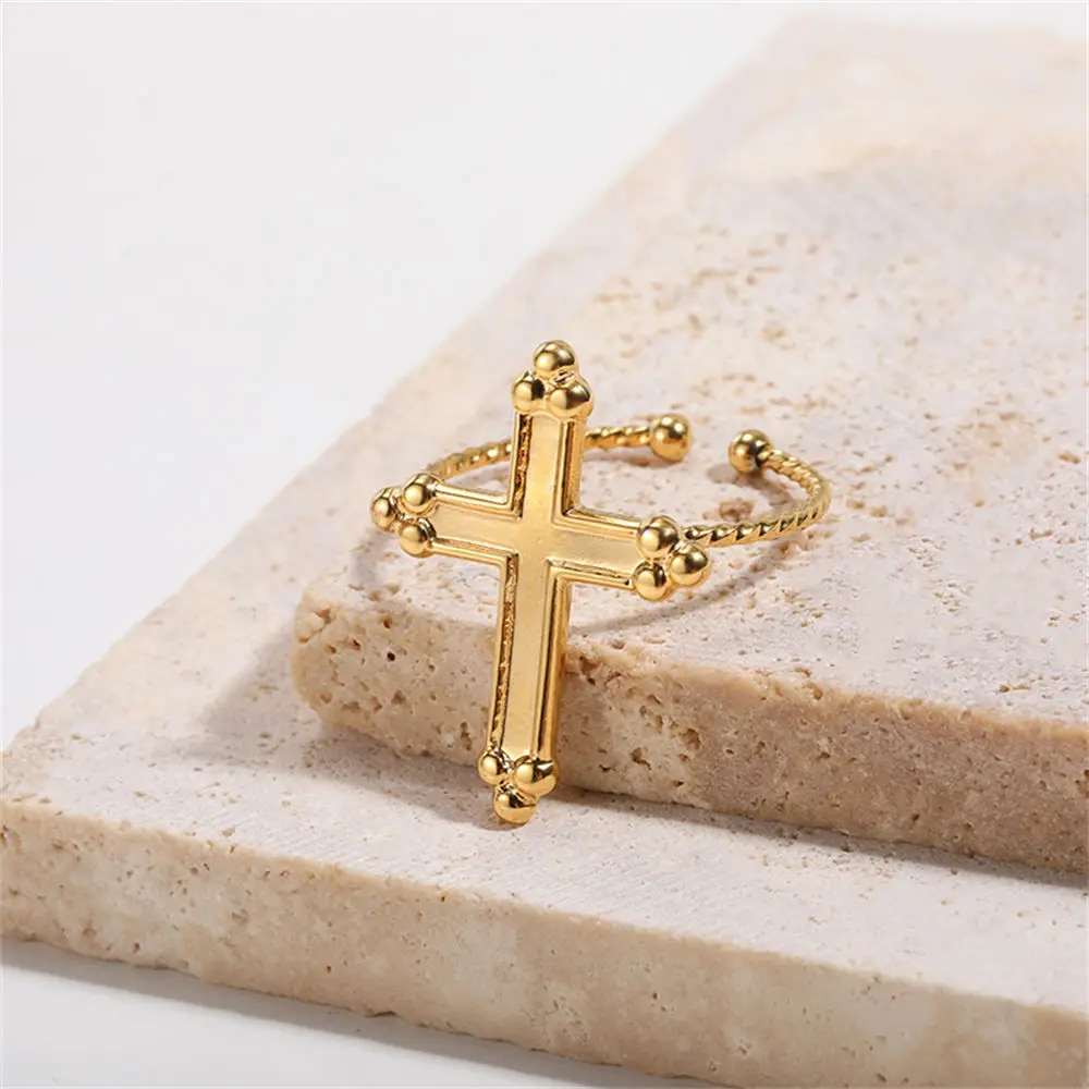 Retro Punk Cross Queen Bee Crown Heart Stainless Rings For Men Hipster Geometric Moon Daisy Rings Party Women Jewelry cross jewelry cross rings womens ring finger rings jewelry rings ring jewelry