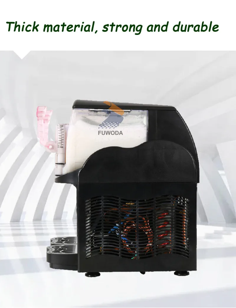 Description Picture 5 of item6L Commercial Mini Slushy Machine 3L*2 Snow Slush Maker Frozen Drink Dispenser Ice-Cool Juice Smoothie Making Kitchen Appliance