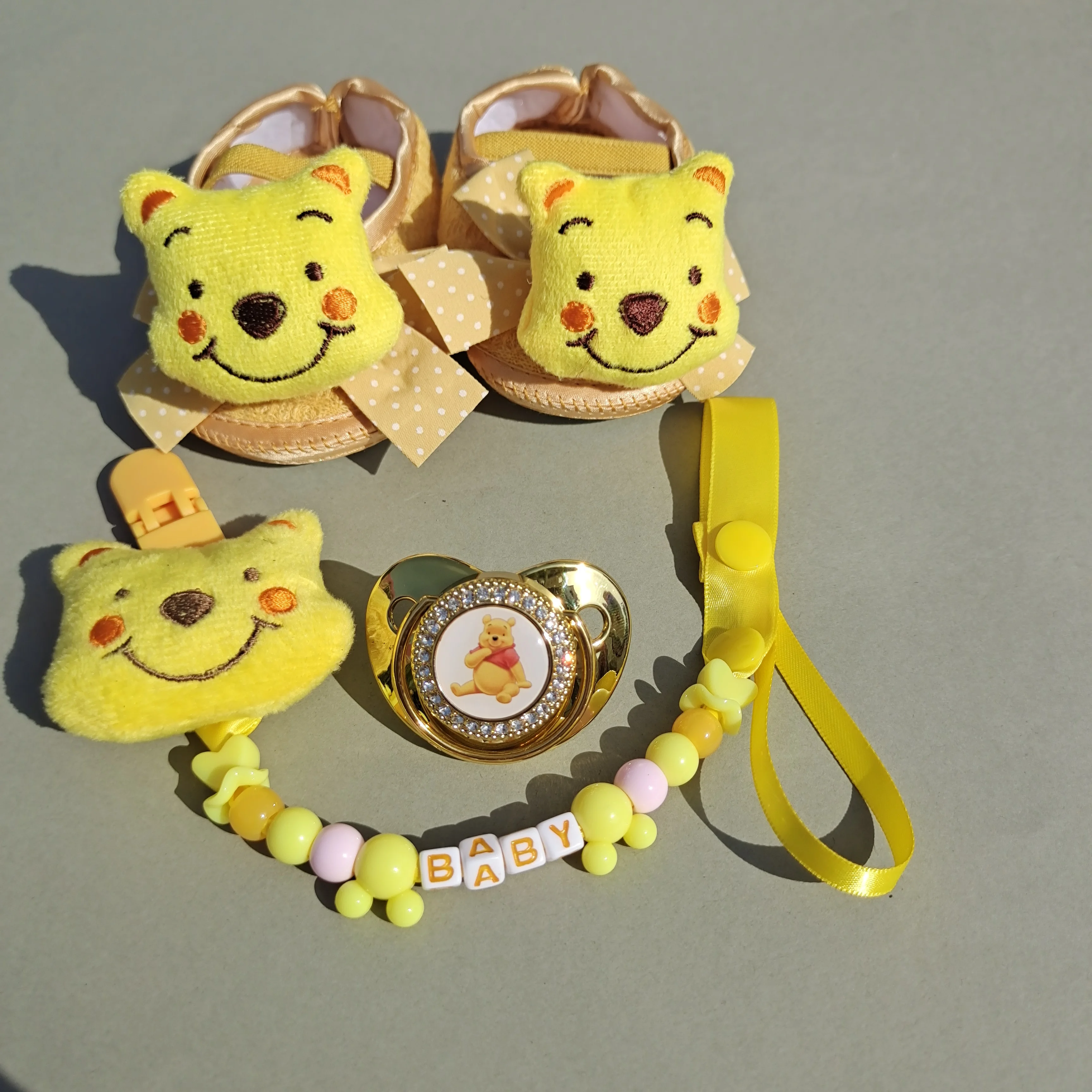 Disney Baby Unique Gift Winnie Peluche Ciuccio Catena Con Nome Primavera E Autunno Singolo Indoor Toddler Zapatos Casuales De Bebé