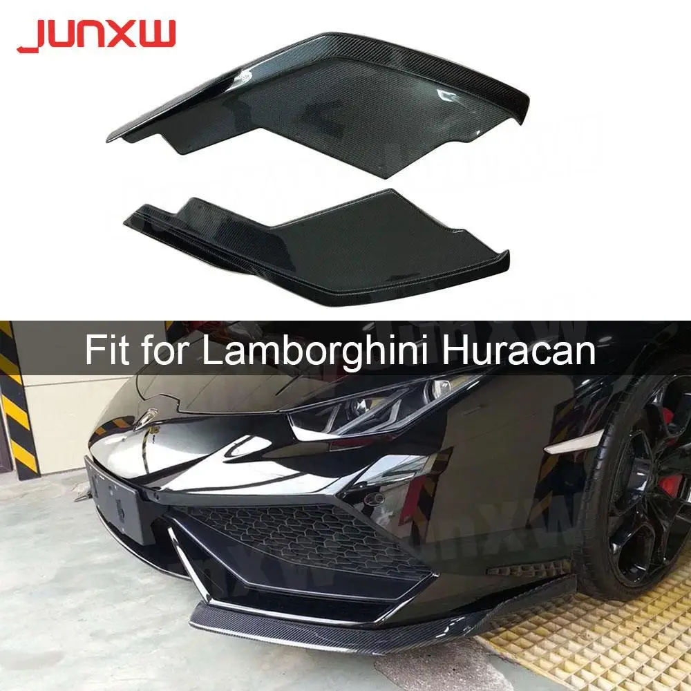 

Front Bumper Lip Splitters Apron Carbon Fiber case for Lamborghini Huracan LP600 LP610 Coupe 2014-2017 D Style Car Styling