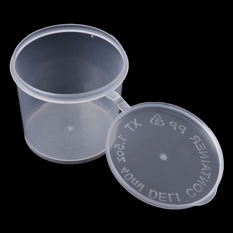 

Plastic Disposable Sauce Cups with Sealing Lid Holder for Case for Wedding Birthday Family Gather Party Access