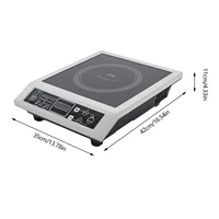 Портативная электрическая индукционная варочная панель с 10 уровнями температуры |   Индукционная варочная панель из микрокристаллического стекла 3500 Вт — изображение 4