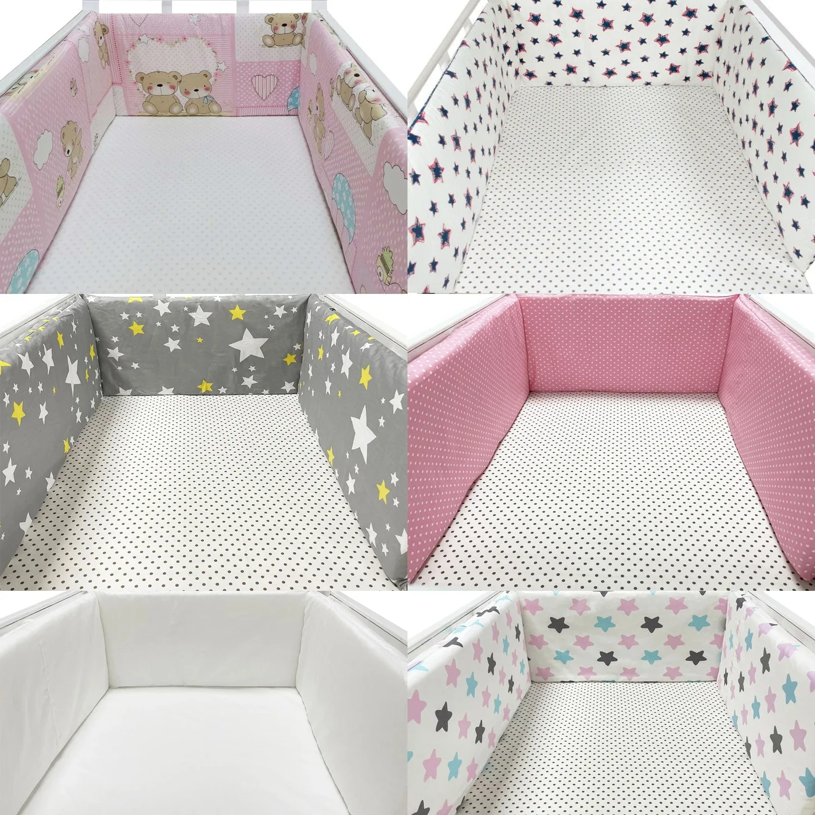 Baby Crib Bumper Cot Protector Infant Bed Barriers Newborn Cushion Braid crib bumper