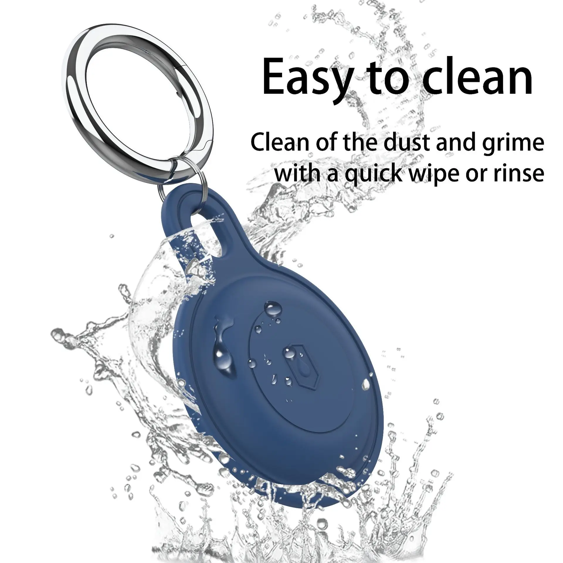 Silicon Keychain for Apple Airtags Case Protective Cover 360&deg; Waterproof Airtag Holder Accessories