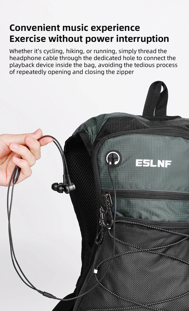 ESLNF Outdoor-Fahrrad, Radfahren, Wandern, Bergsteigen, Wasserbeutel, Rucksack, Sportrucksack, wasserdicht, große Kapazität, Offroad-Tasche – Detail 10