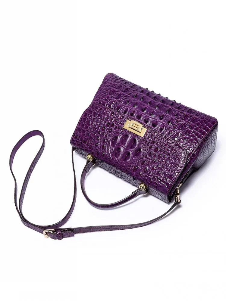 High Quality Women Genuine Leather Bag Hasp Elegant Office Ladies Crossbody Bags Tote Handbag New Fashion Single Shoulder Bag