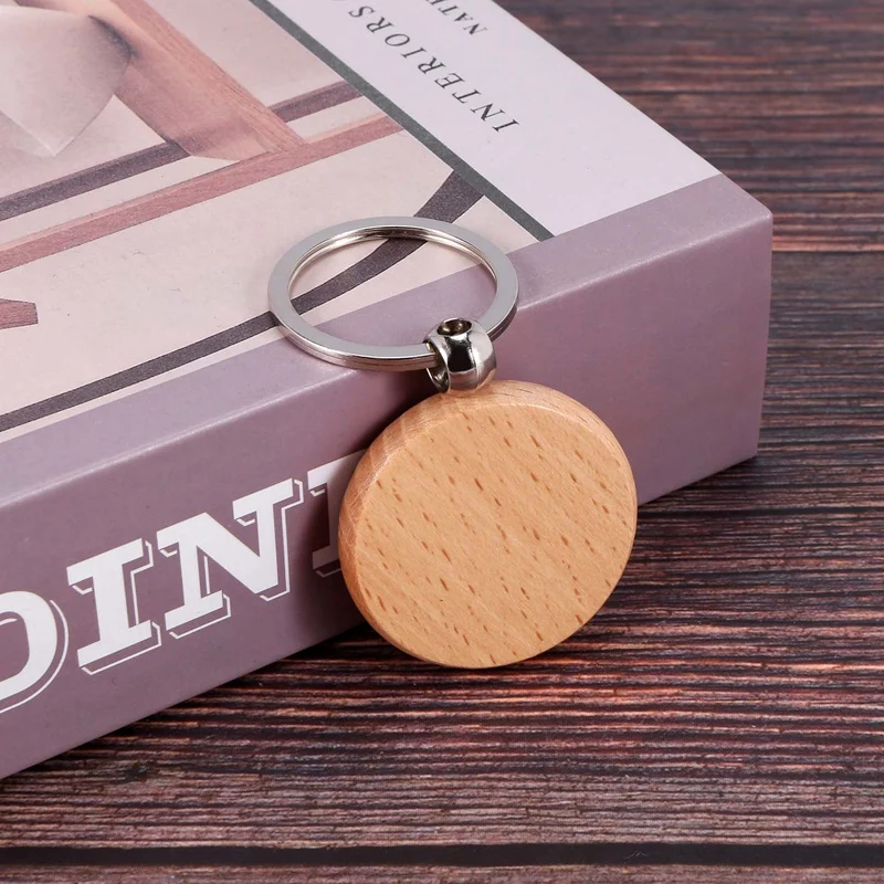 Pak van 24 houten sleutelhangers blanco doe het zelf sleutelhanger van hout | bol
