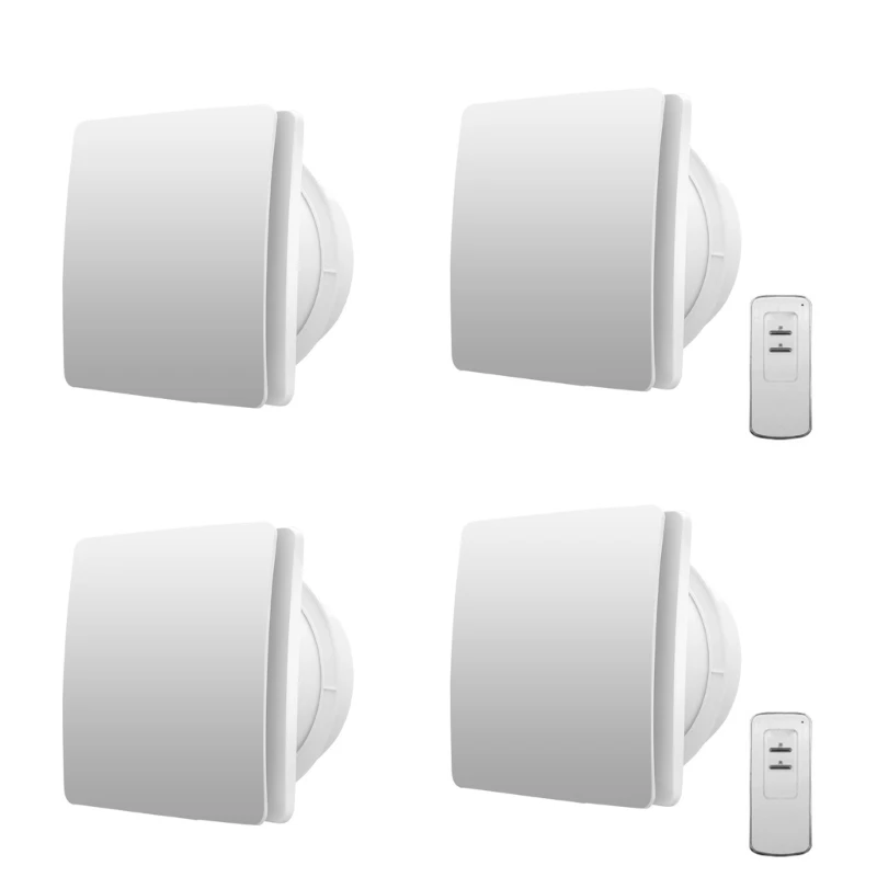 Bathroom Exhaust Fan 100mm with Humidity & Timer Quiet Operate Powerful 12W Ventilation Fan Simple Installs for Kitchen
